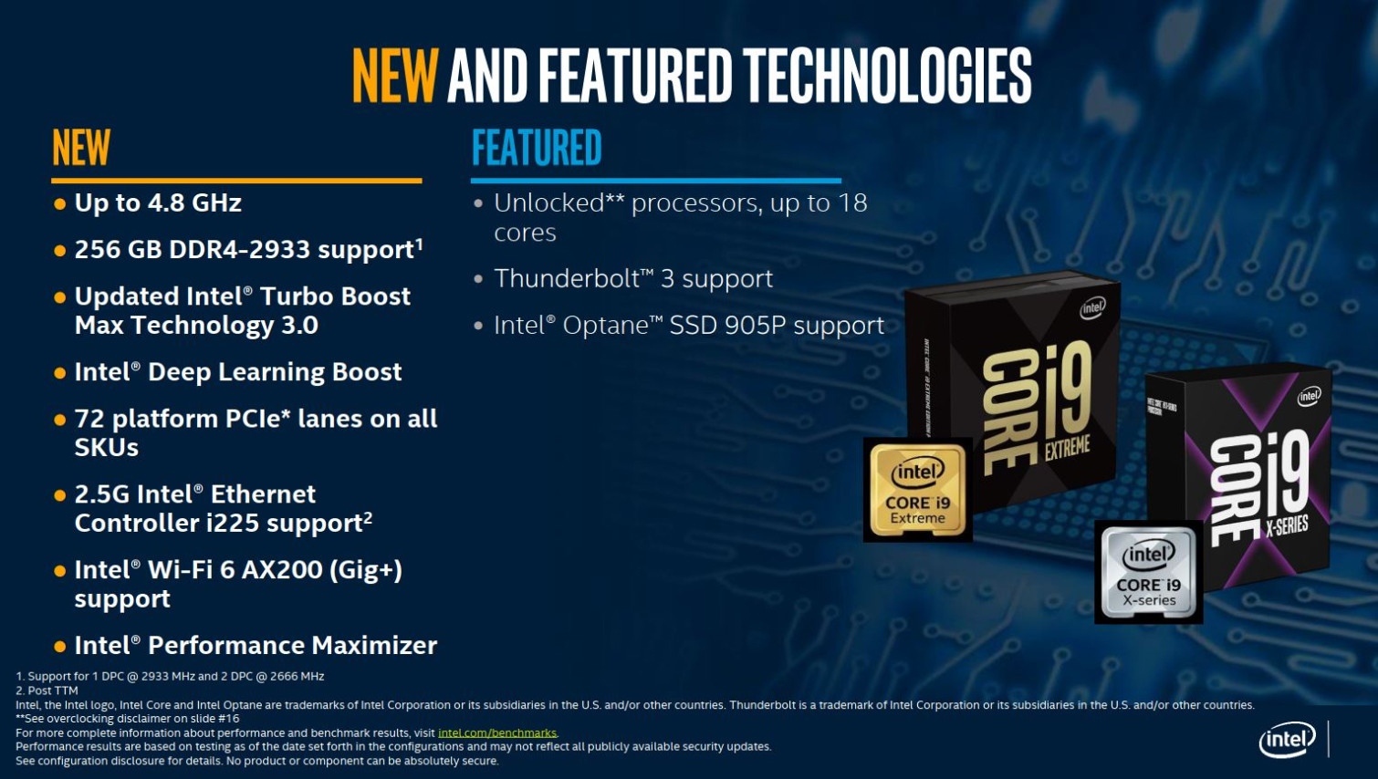 Intel Core X 10000-series Processor - Presentation Slide 02