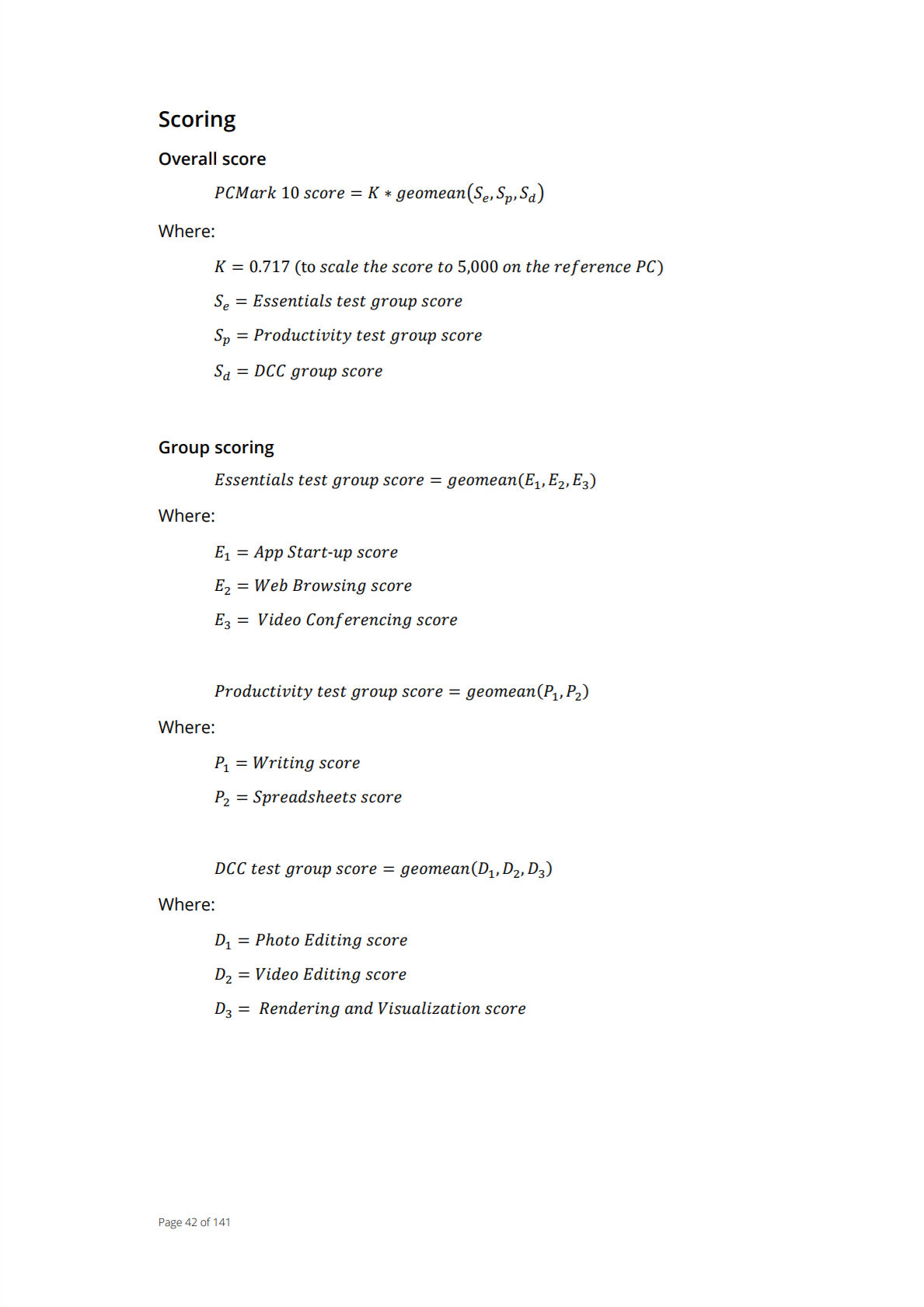 PCMARK 10 - How to scoring rule Image