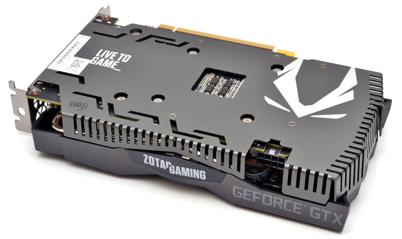 ZOTAC GeForce GTX 1660 AMP! Edition Backplate - backplate side