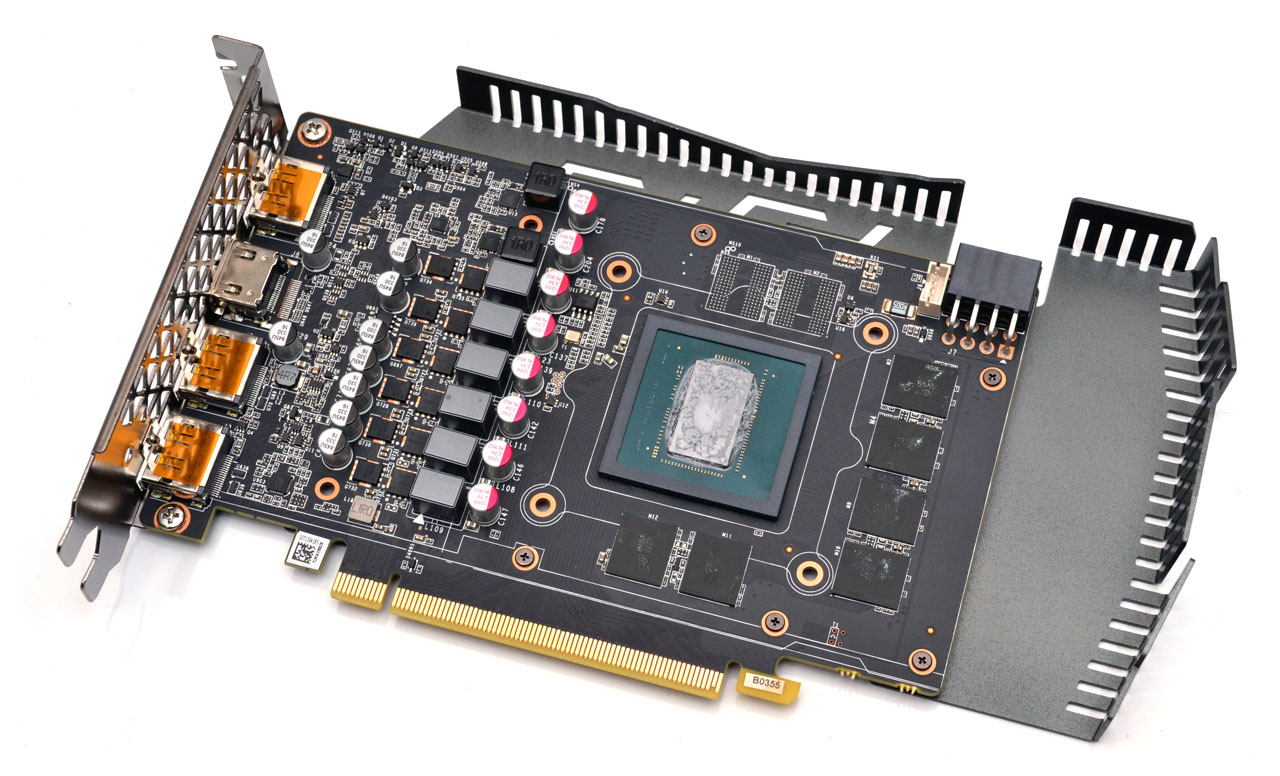 ZOTAC GeForce GTX 1660 AMP! Edition Backplate - inner PCB side